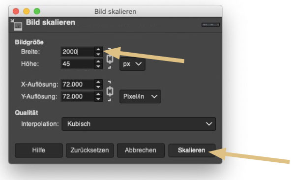 WordPress Bilder komprimieren mit GIMP